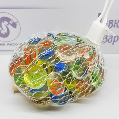 Стеклянные шарики для декора (в сеточке), 300 г, kl0107